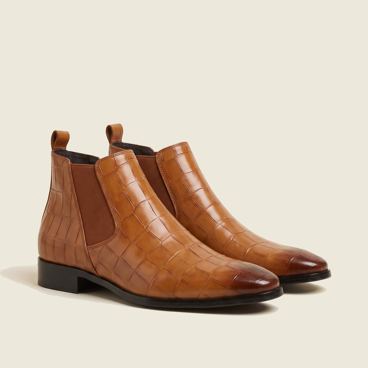 Bottines Chelsea Effet Croco