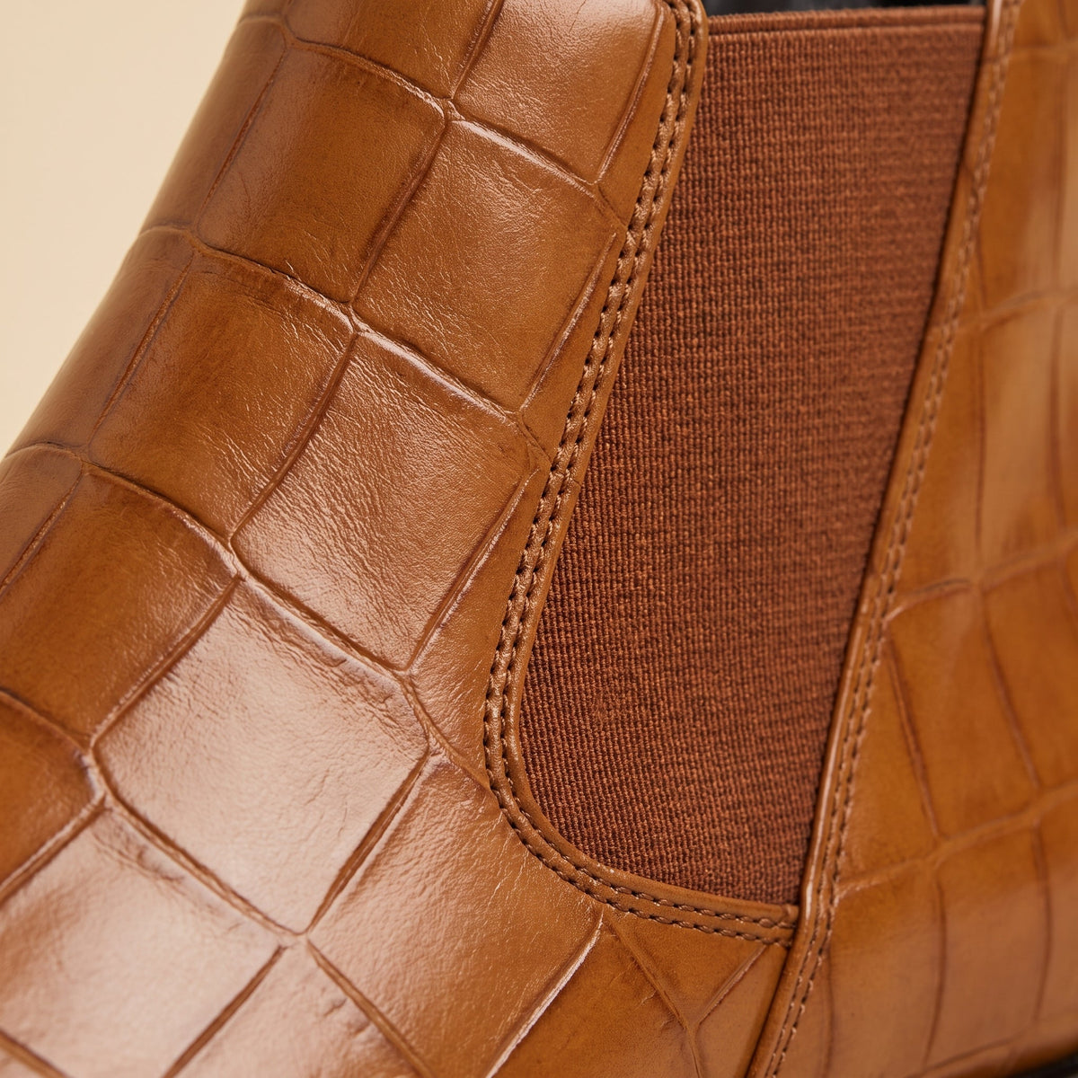 Bottines Chelsea Effet Croco