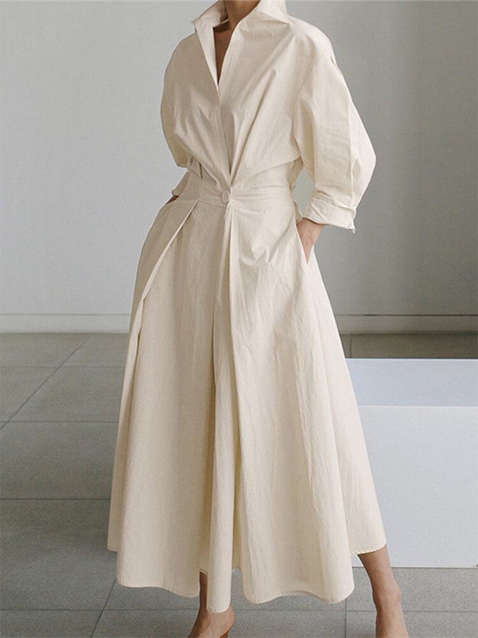 Vestido Cuello Polo Línea A