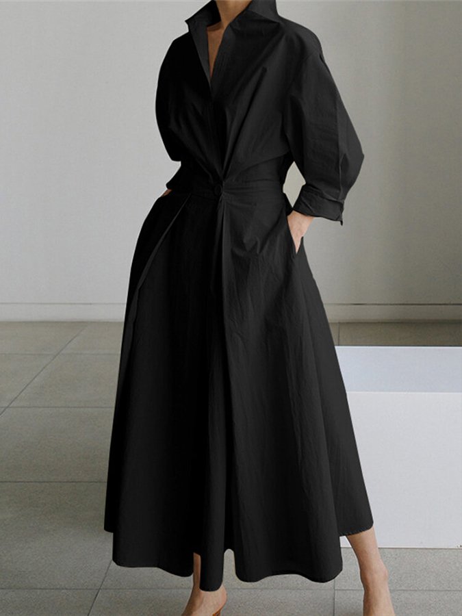 Vestido Cuello Polo Línea A