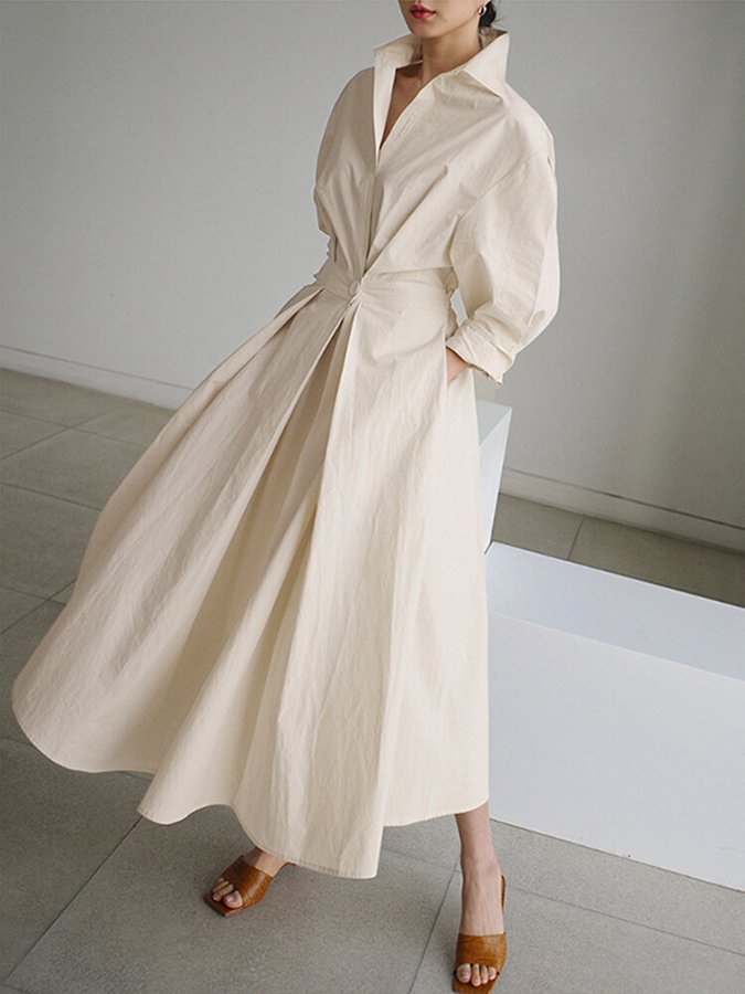 Vestido Cuello Polo Línea A