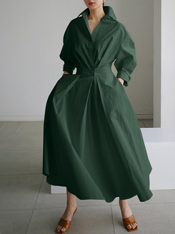 Vestido Cuello Polo Línea A