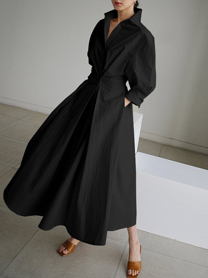 Vestido Cuello Polo Línea A