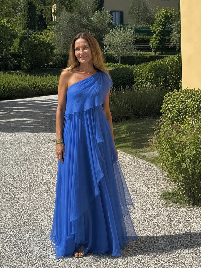 Robe Longue Asymétrique Volants