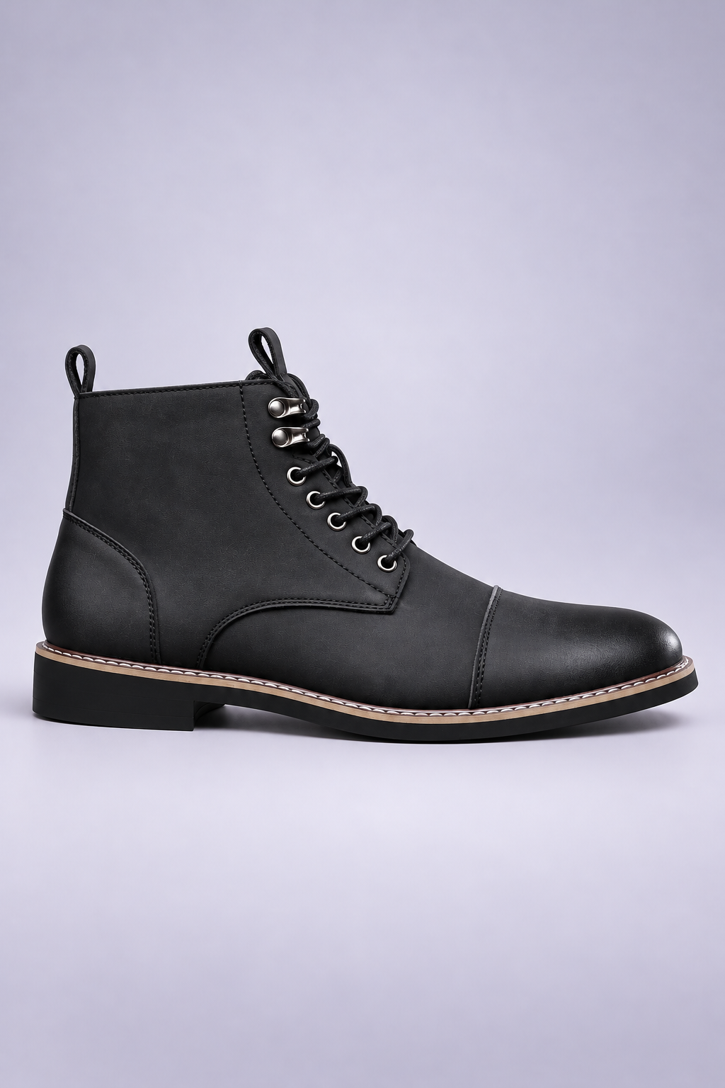Bottines Lacées Bout Rapporté