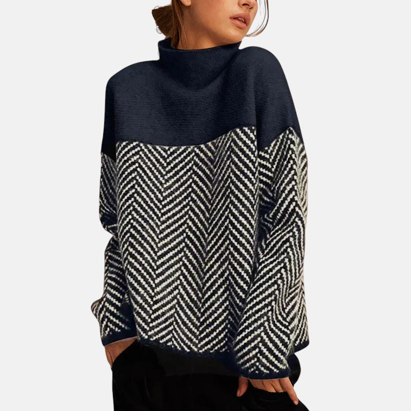 Jersey de Punto con Diseño de Espiga