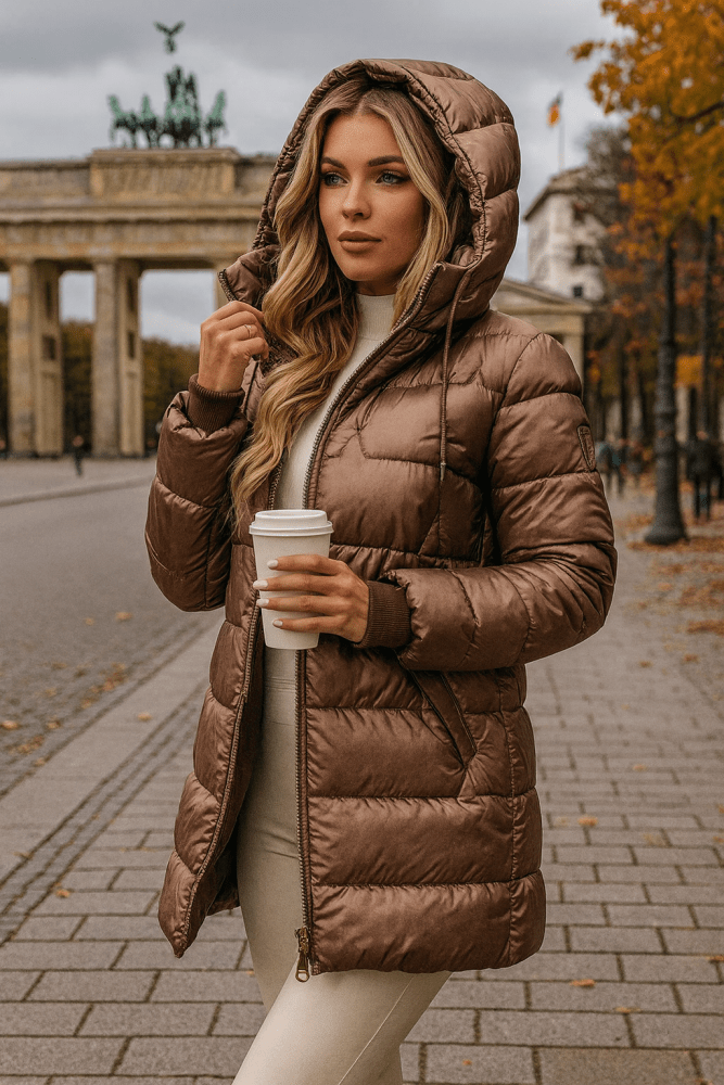 Chaqueta Larga Acolchada Urbana