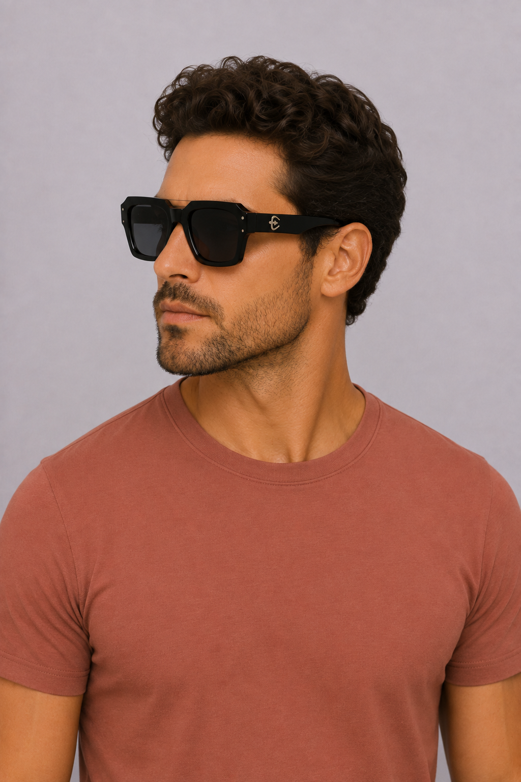Lunettes de Soleil Rectangle Acétate