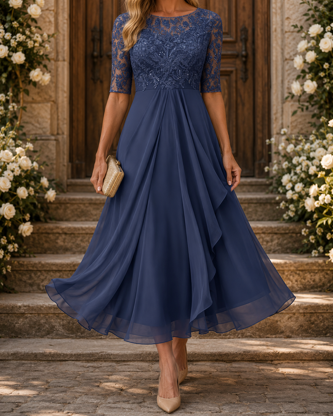 Robe Midi Buste Dentelle