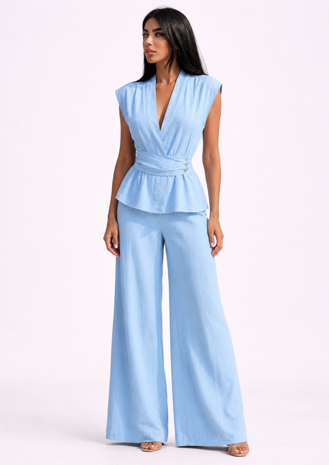 Ensemble Cache Cœur Pantalon Large
