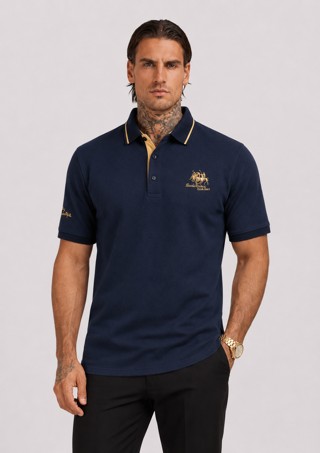Polo Col Contrasté