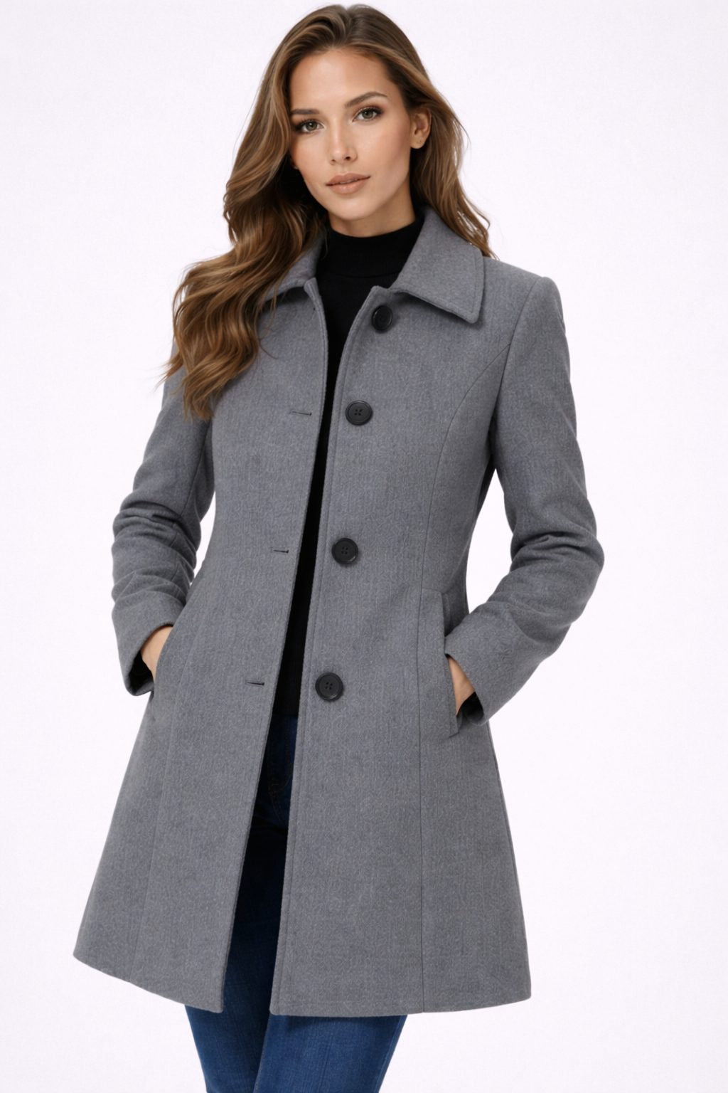 Abrigo De Invierno Con Cierre De Botón