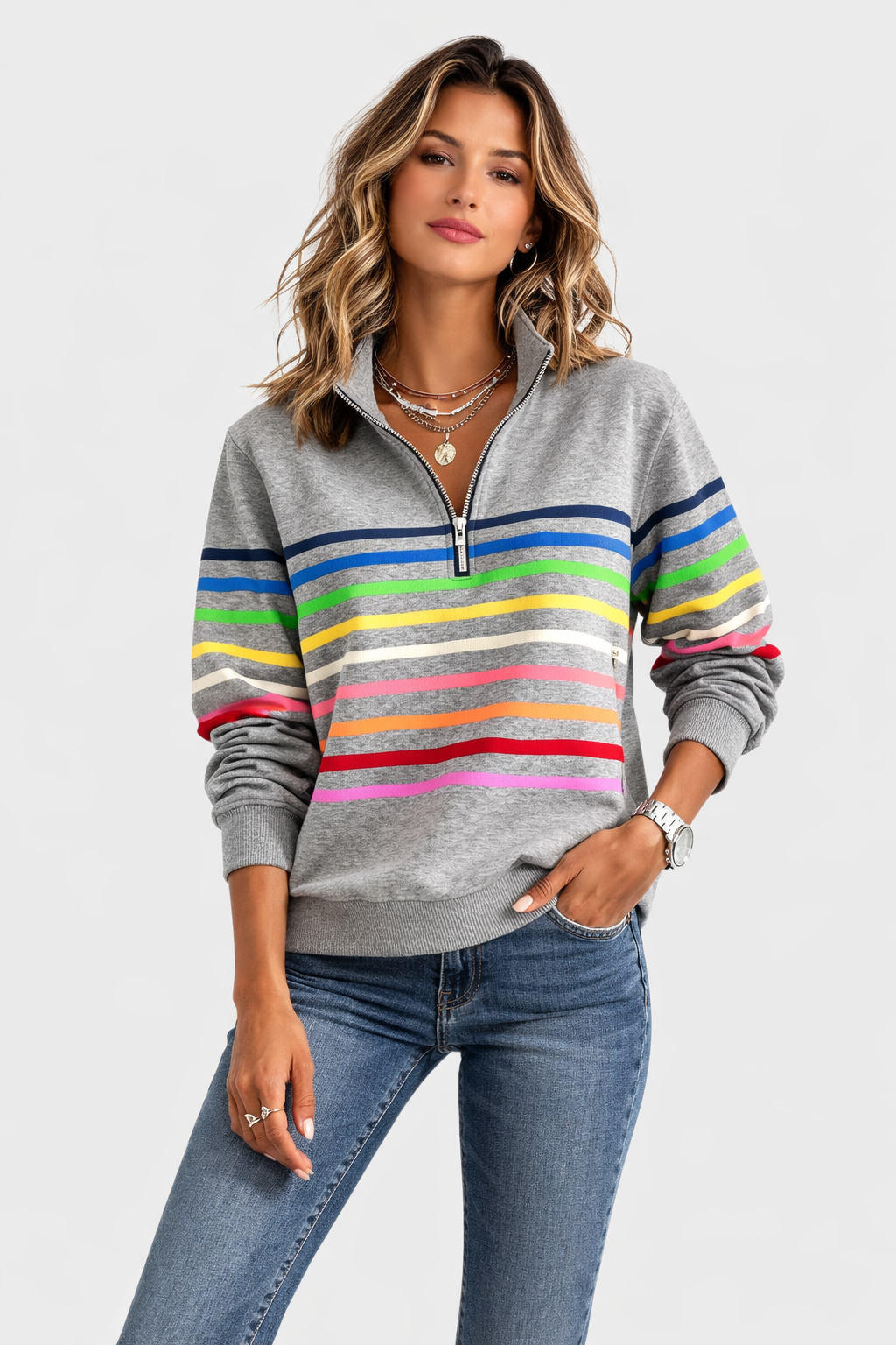 Suéter Casual Cómodo y Colorido Para Uso Diario