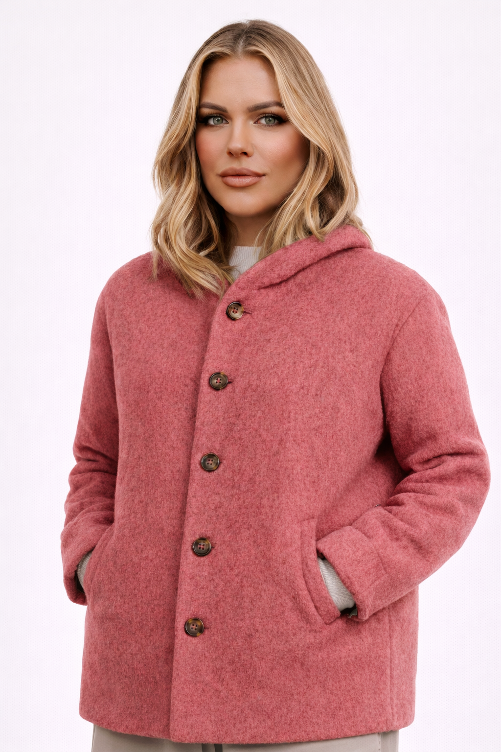 Chaqueta con Capucha de Estilo Casual