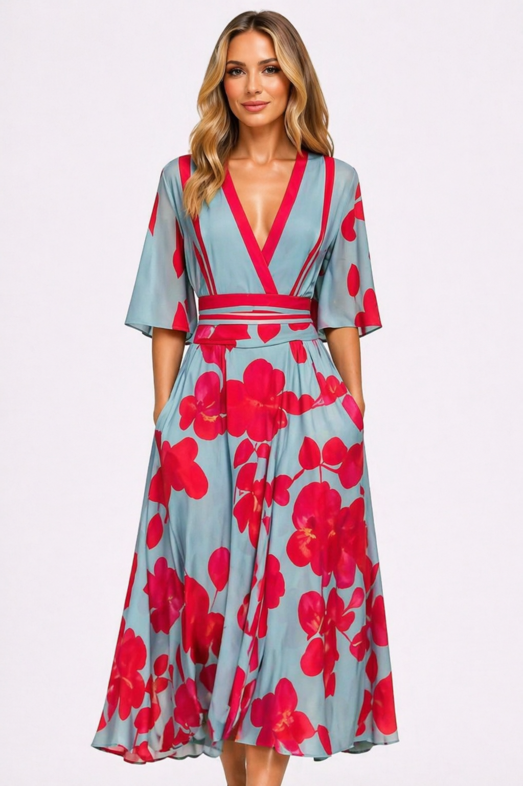 Vestido Cruzado Floral