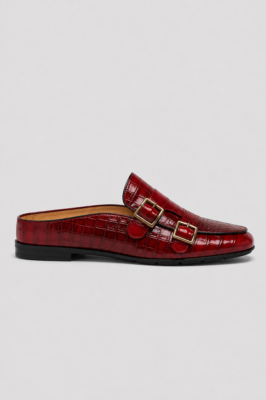 Mocassins Effet Croco Double Boucle