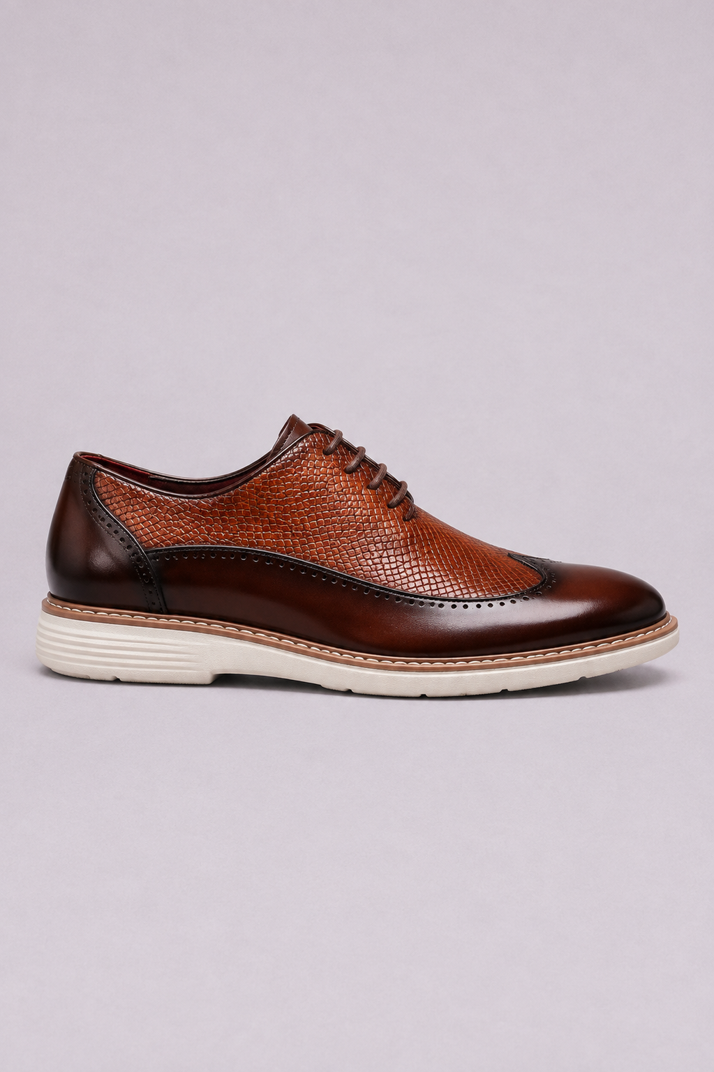 Baskets Brogue Effet Croco