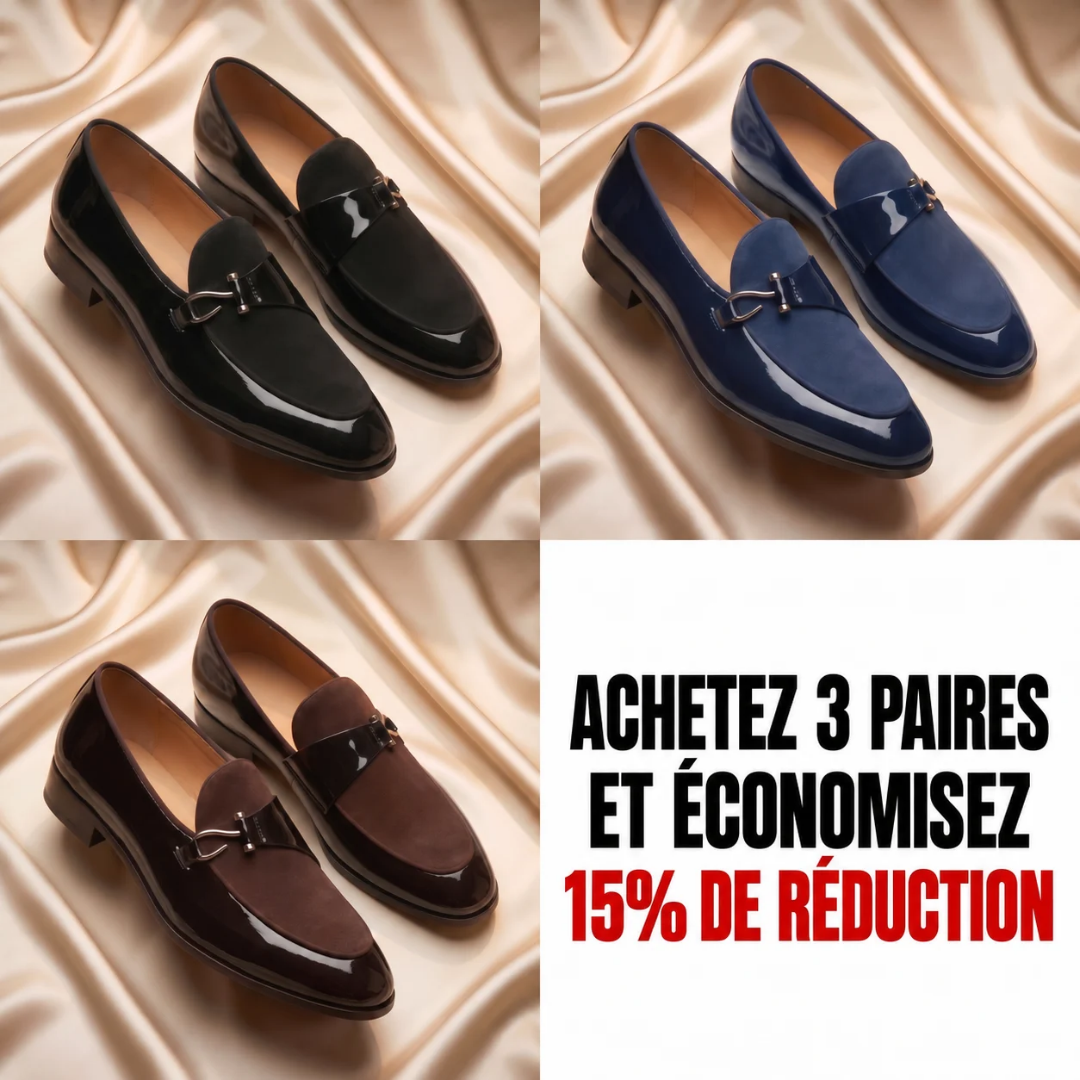 Mocassins Bi Matière Verni Daim