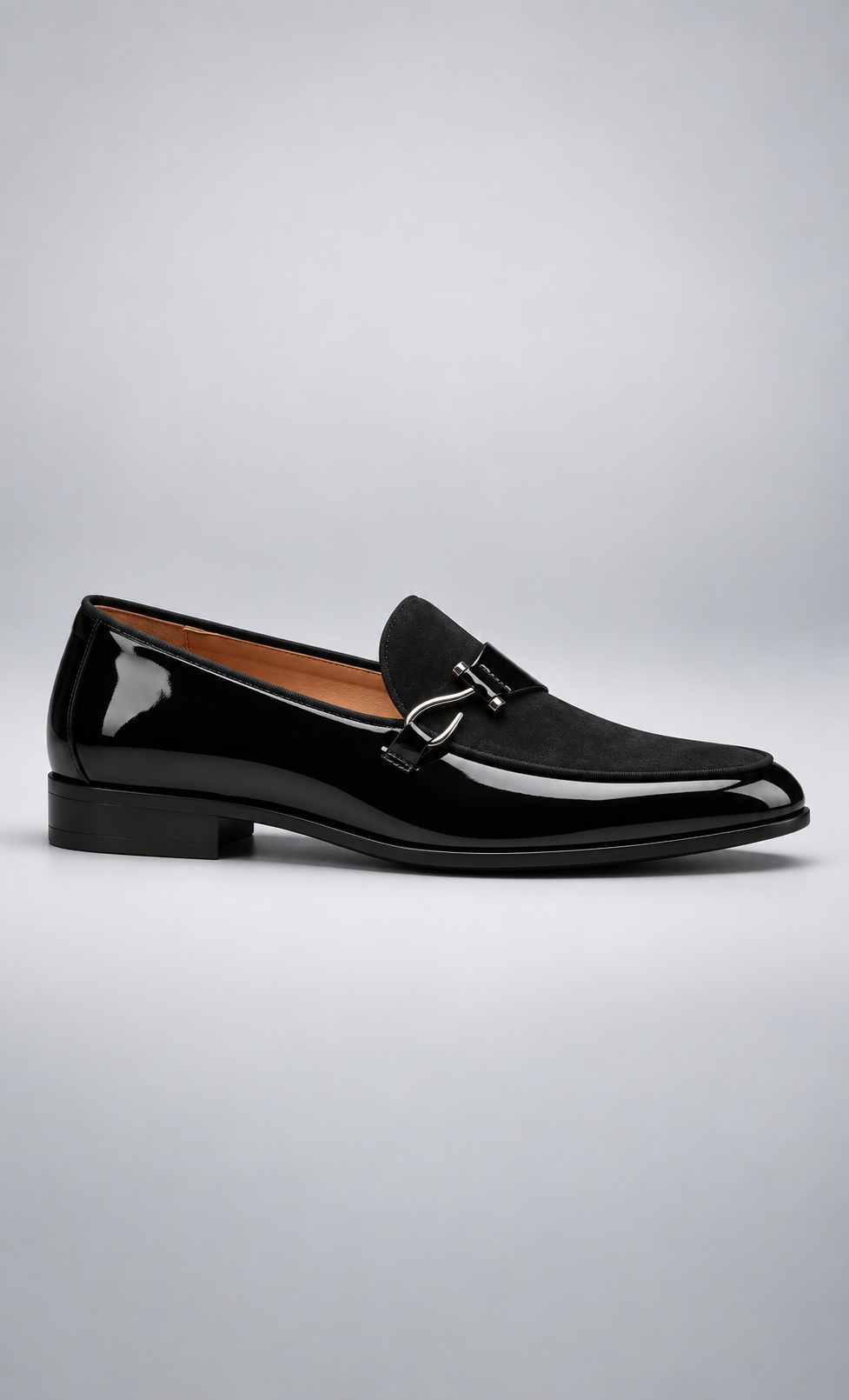 Mocassins Bi Matière Verni Daim