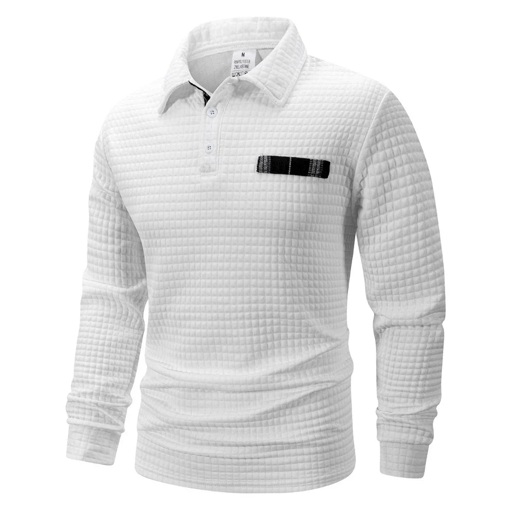 Polo de Jacquard con Detalle Contrastado
