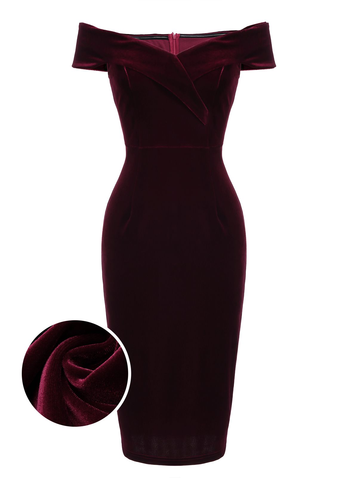 Vestido Ajustado De Terciopelo