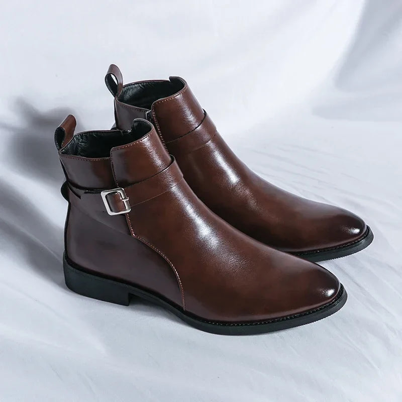 Bottines Zippées à Boucle