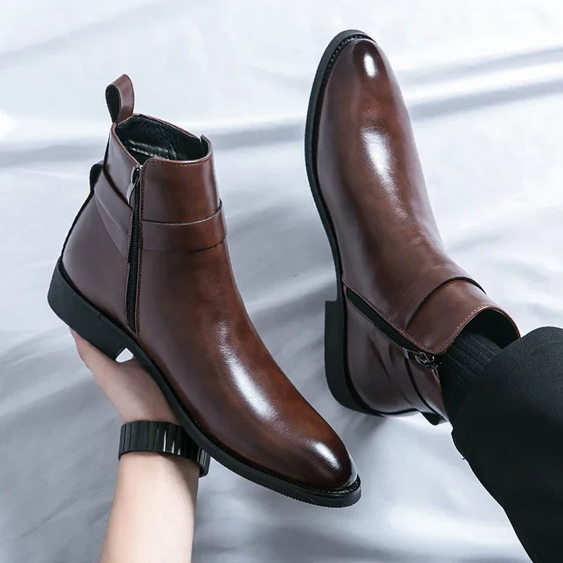 Bottines Zippées à Boucle