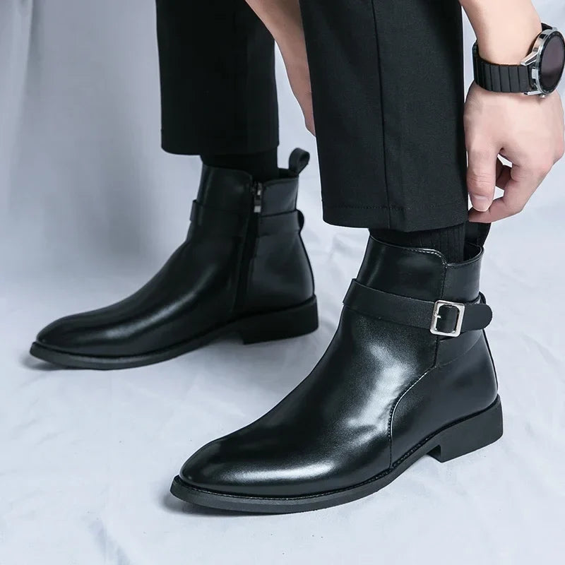 Bottines Zippées à Boucle