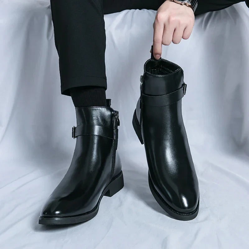 Bottines Zippées à Boucle