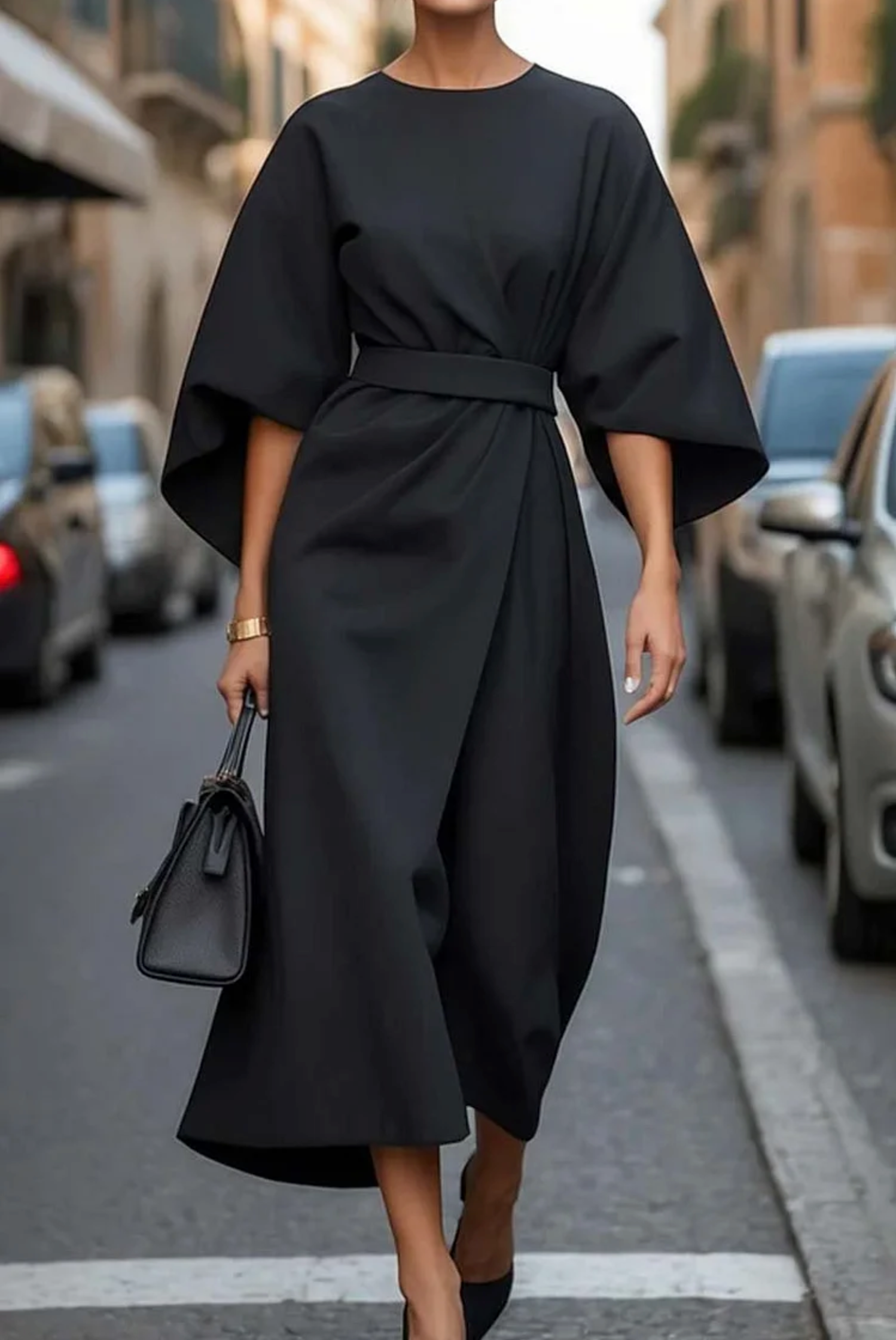 Vestido Manga Amplia