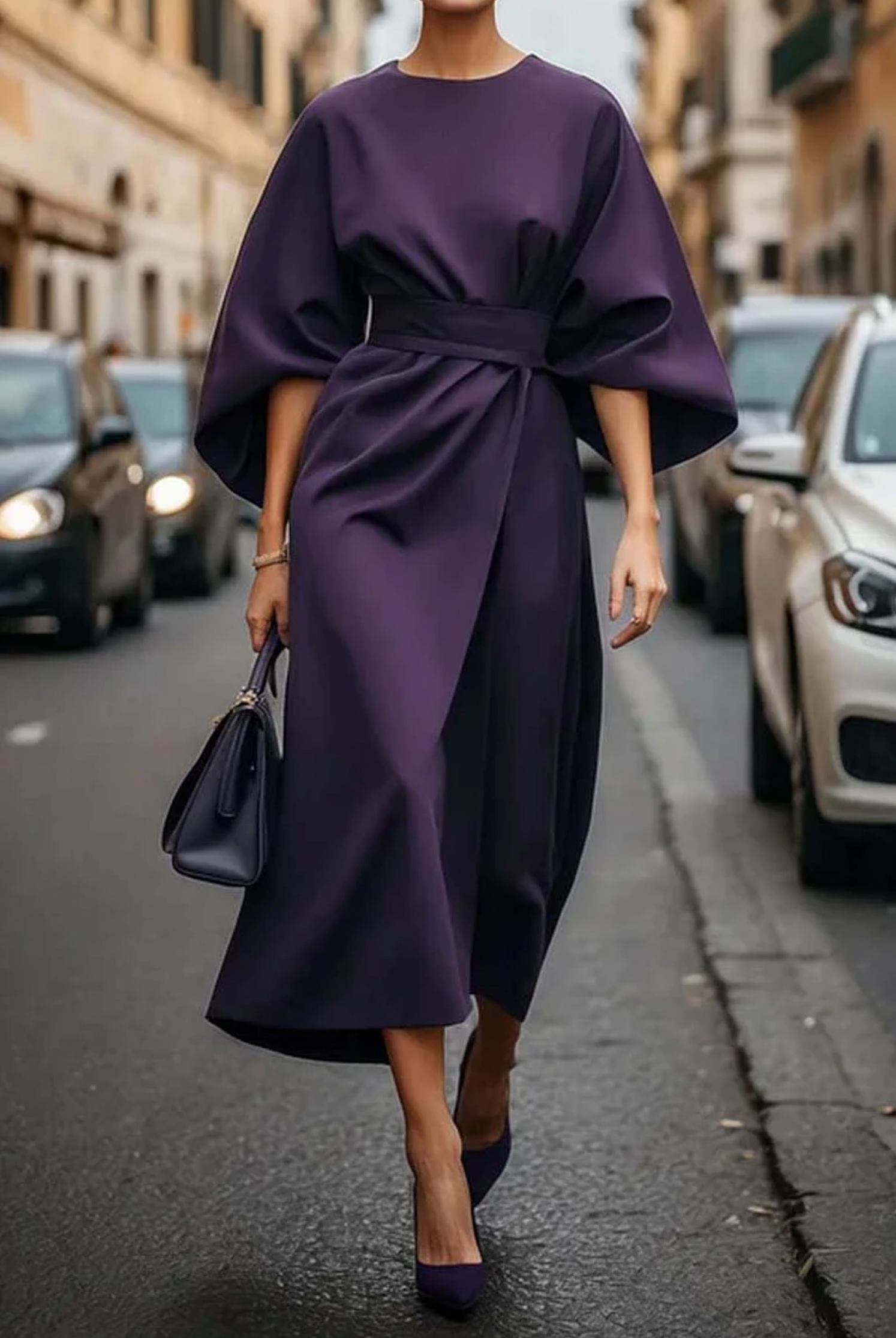 Vestido Manga Amplia