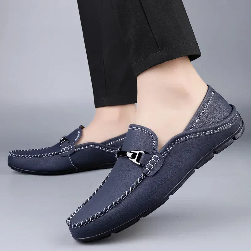 Mocassins Surpiqûres Contrastées