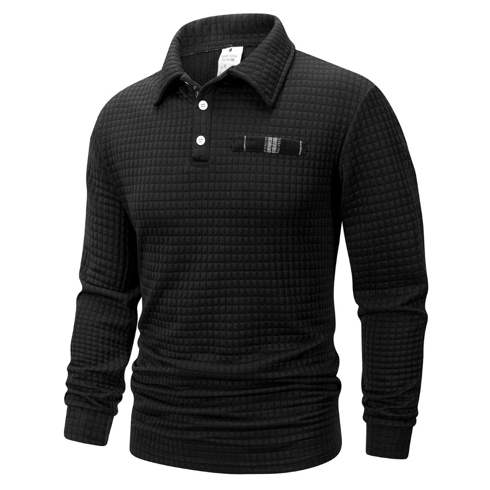 Polo de Jacquard con Detalle Contrastado