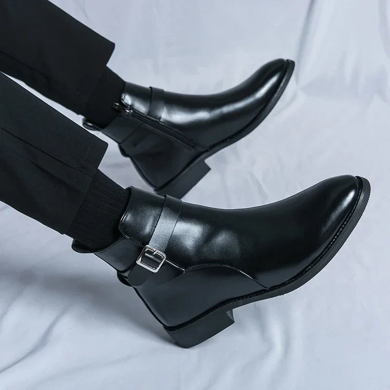 Bottines Zippées à Boucle
