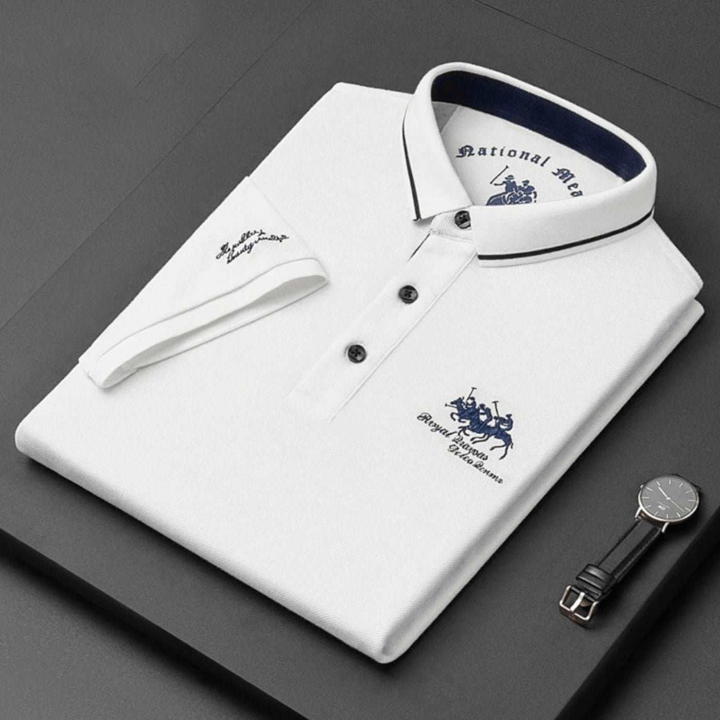 Polo Col Contrasté
