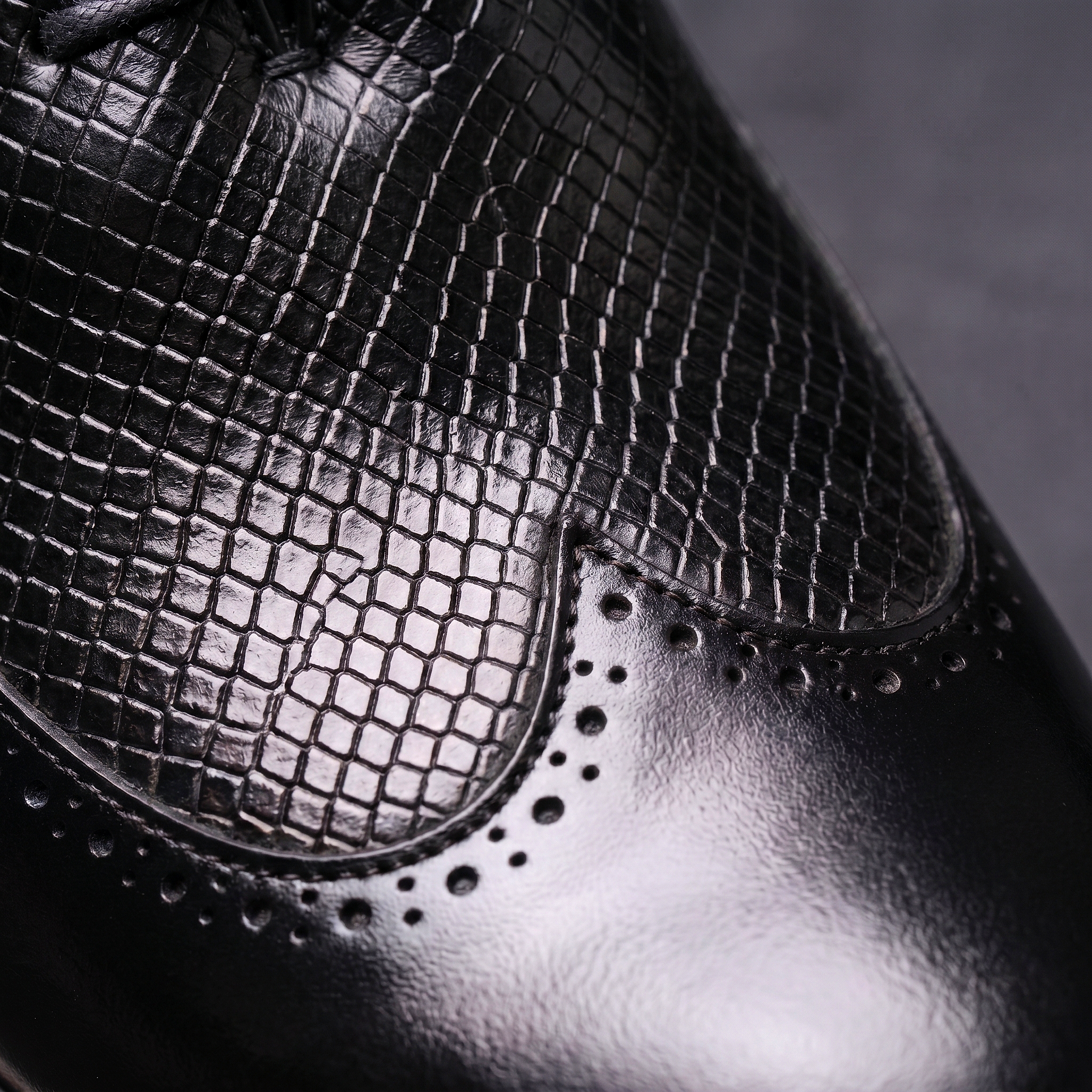 Baskets Brogue Effet Croco