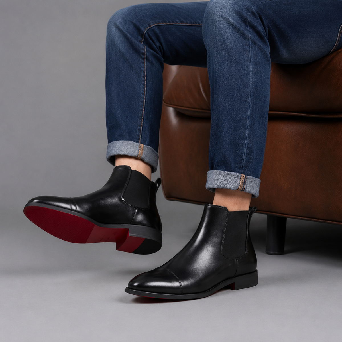 Bottines Chelsea Semelle Rouge