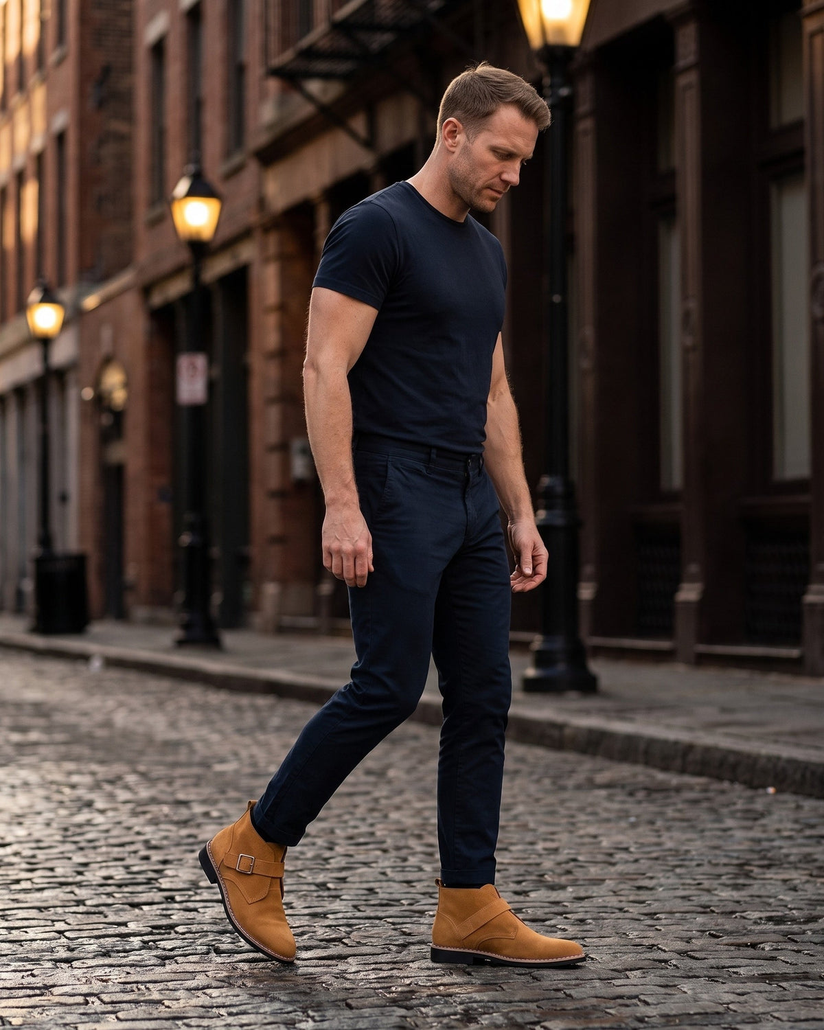 Bottines en Daim à Boucle