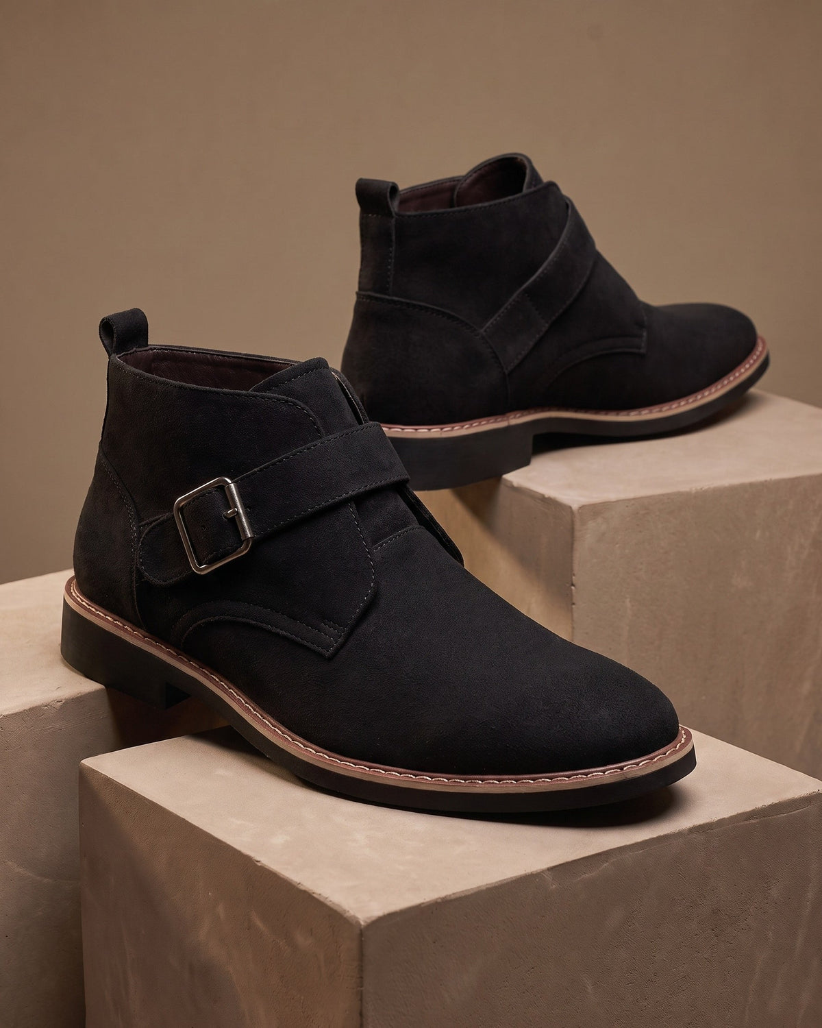 Bottines en Daim à Boucle