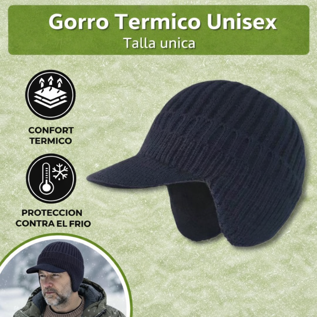 Gorro de Invierno Unisex con Protección para las Orejas