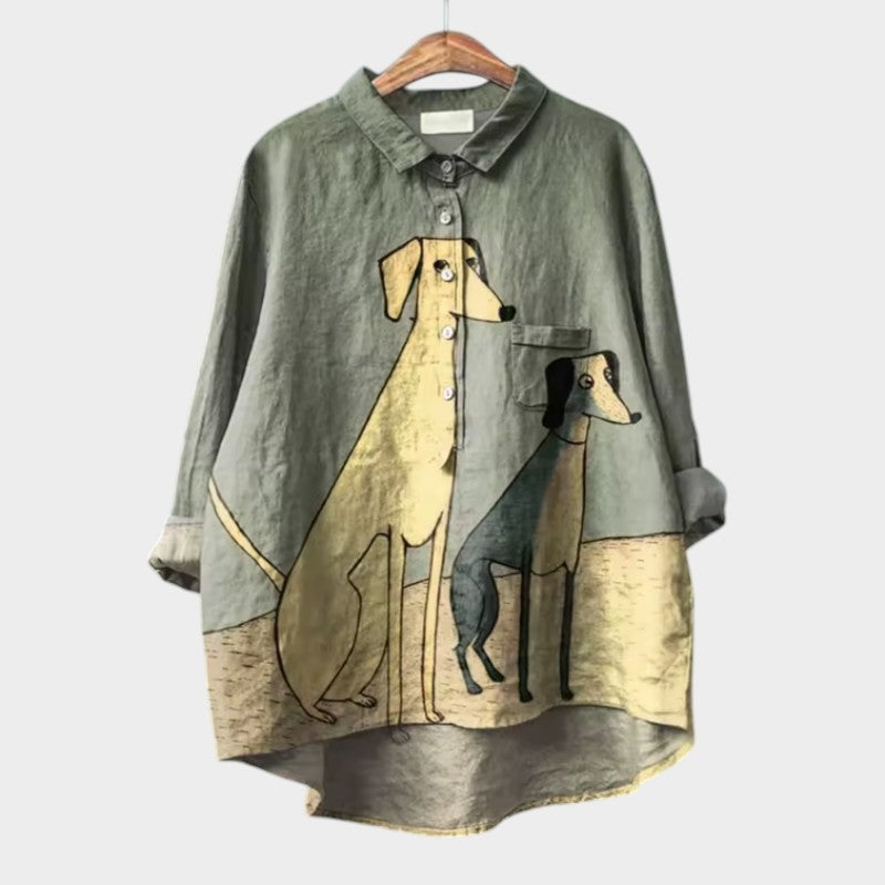 Blusa de Algodón con Estampado