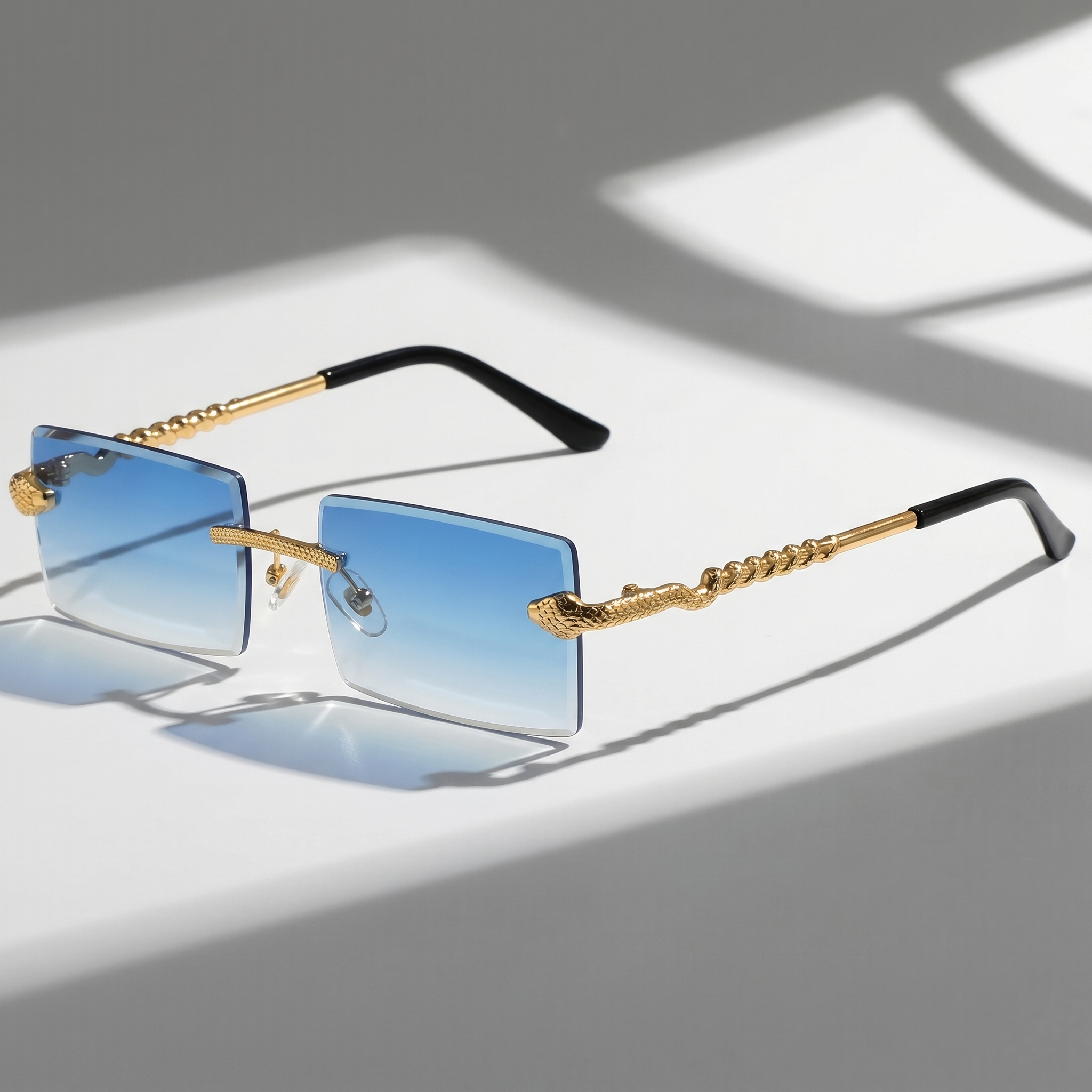 Lunettes de Soleil Rectangle Sans Monture