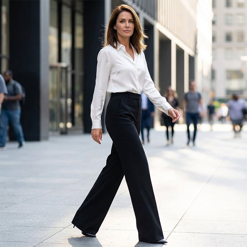 Pantalón De Traje De Cintura Alta