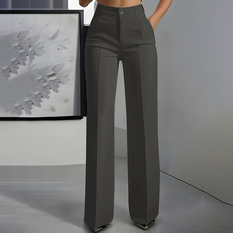 Pantalón De Traje De Cintura Alta