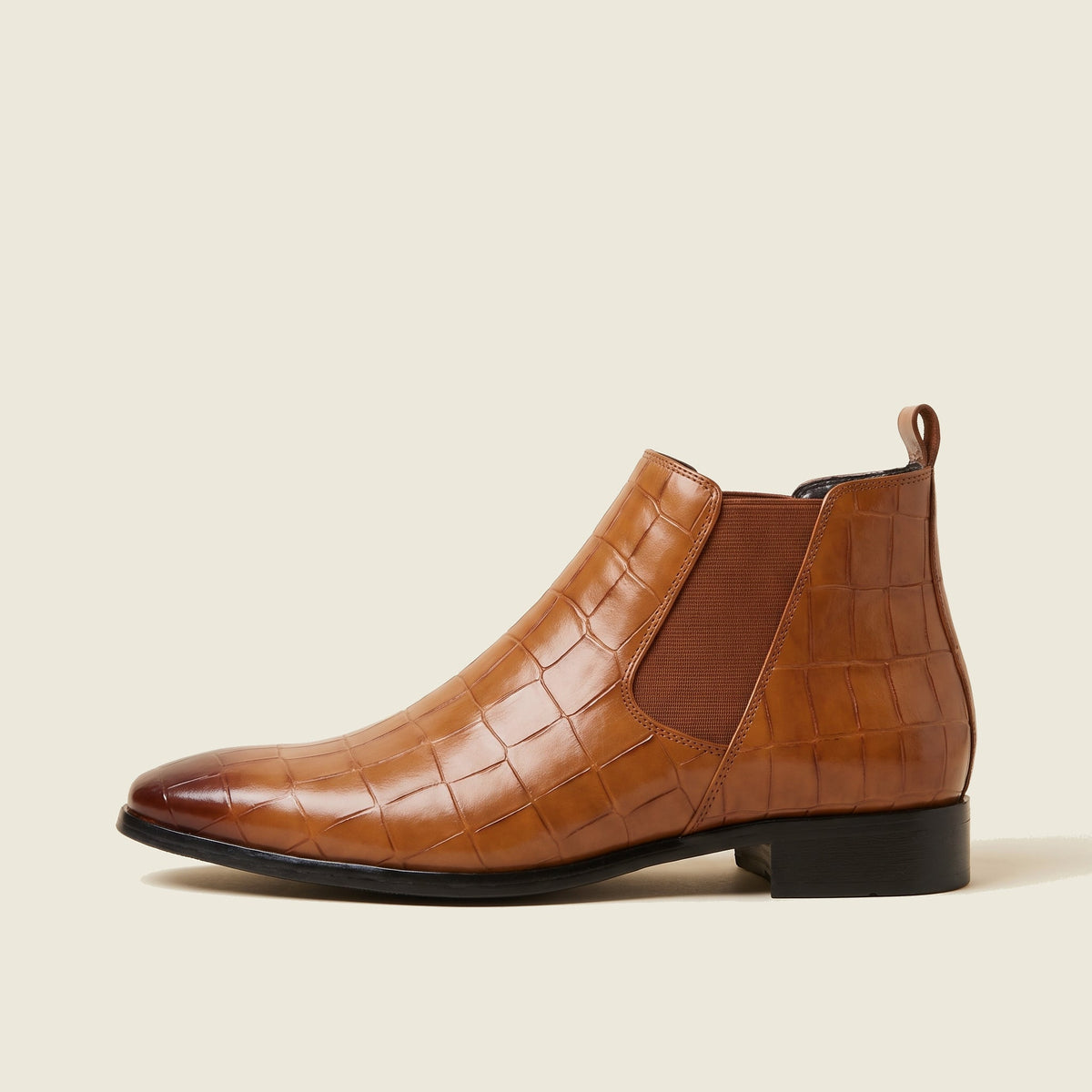 Bottines Chelsea Effet Croco