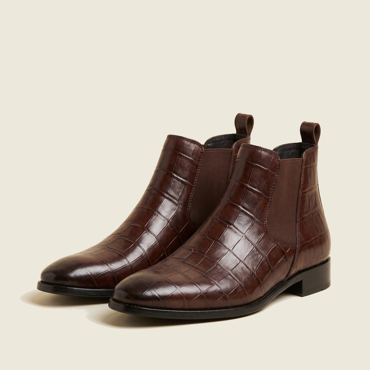 Bottines Chelsea Effet Croco