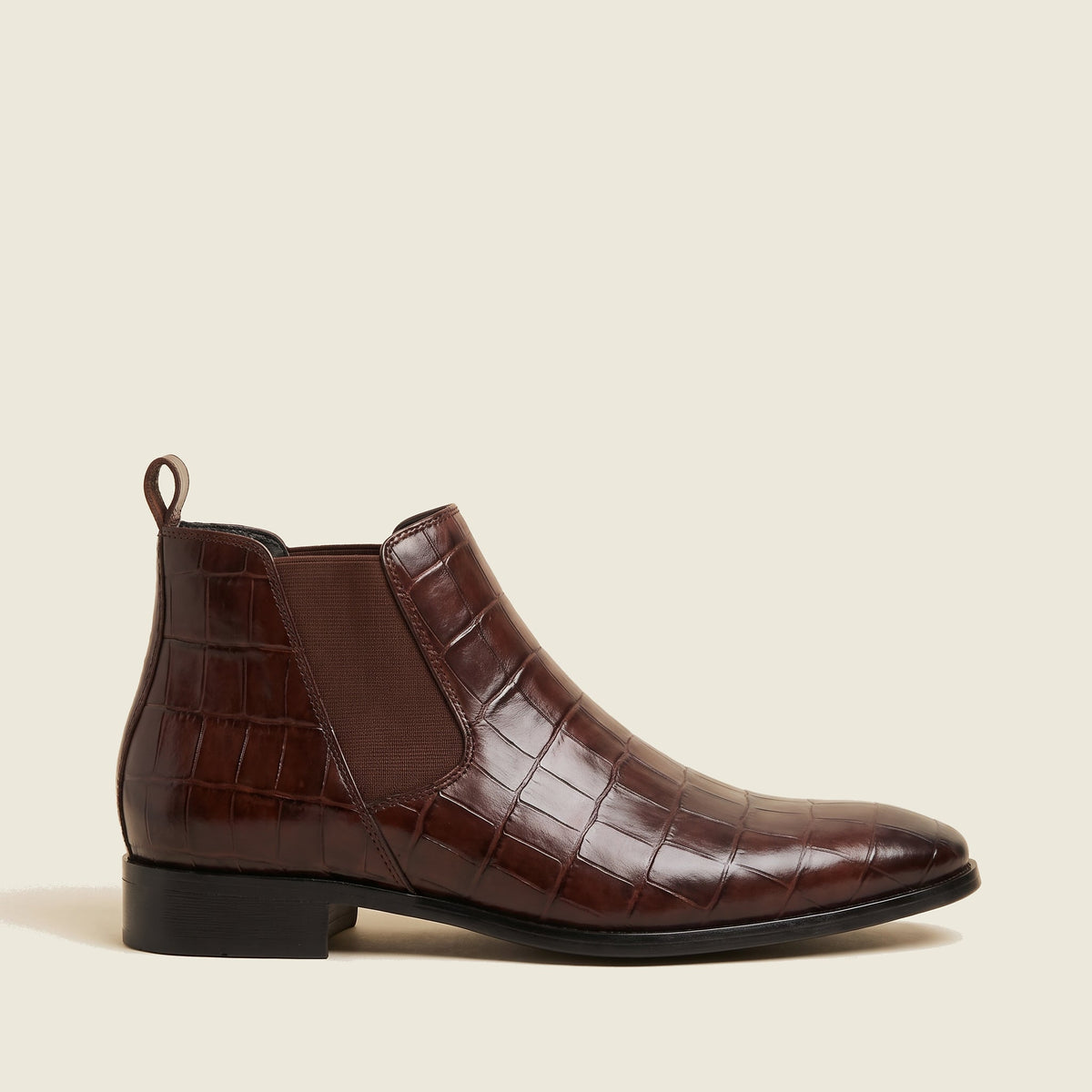 Bottines Chelsea Effet Croco