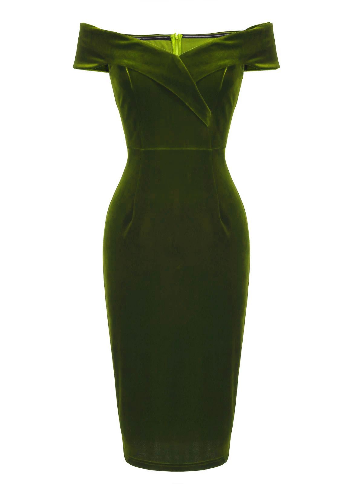 Vestido Ajustado De Terciopelo