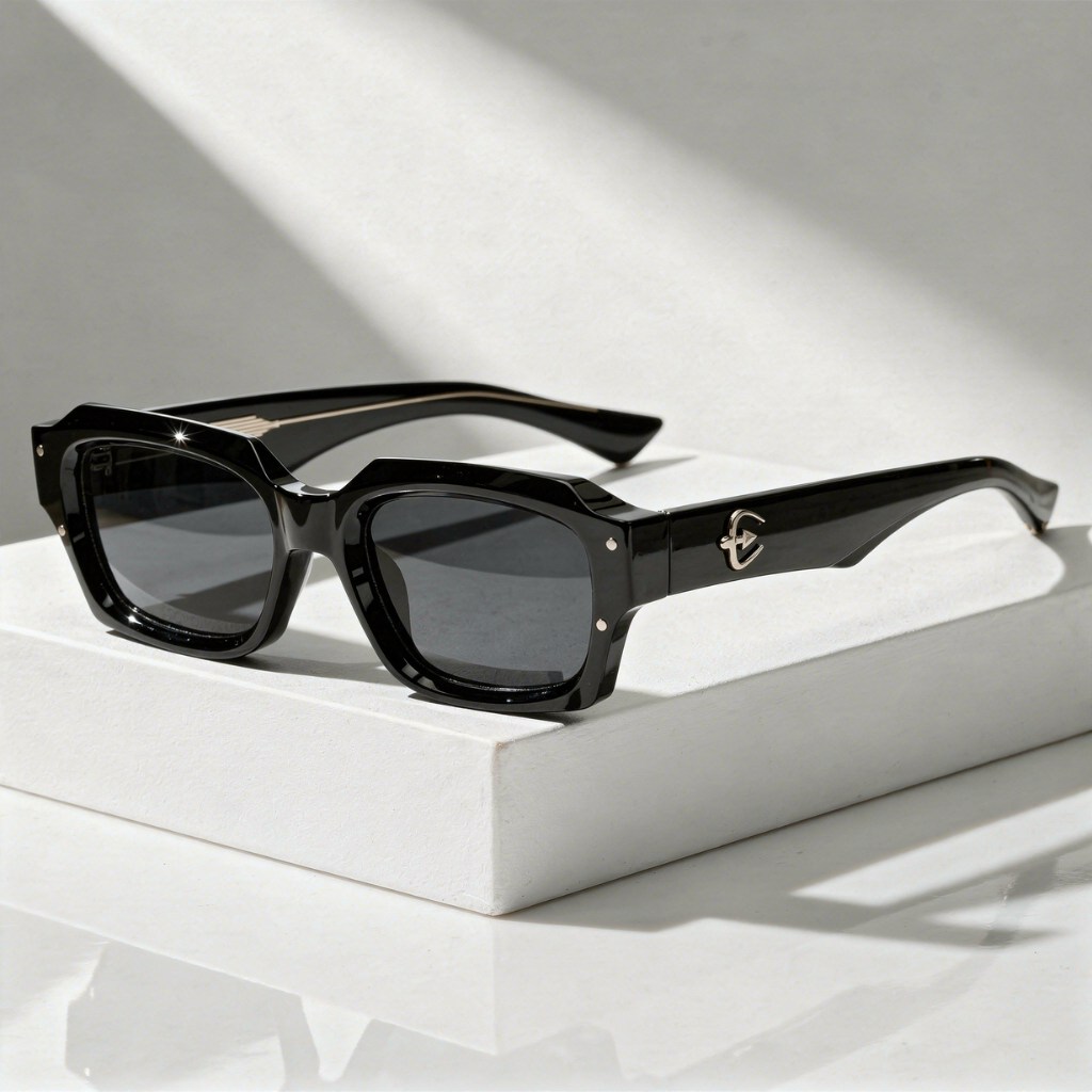 Lunettes de Soleil Rectangle Acétate