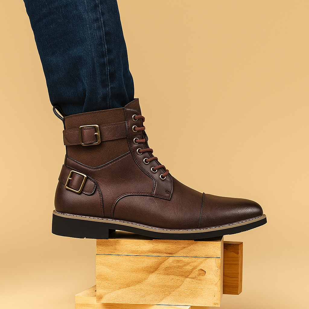 Bottines Lacées Double Boucle